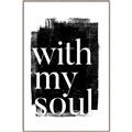 Picture of With My Soul black background _GroupedProduct_Rectangle_Portrait_Canvas_Framed_