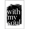 Picture of With My Soul black background _GroupedProduct_Rectangle_Portrait_Canvas_Framed_