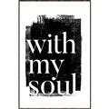 Picture of With My Soul black background _GroupedProduct_Rectangle_Portrait_Canvas_Framed_