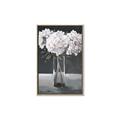 Picture of White Hydrangea jar _GroupedProduct_Rectangle_Portrait_Canvas_Framed_