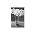 Picture of White Hydrangea jar _GroupedProduct_Rectangle_Portrait_Canvas_Framed_