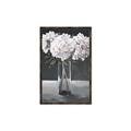 Picture of White Hydrangea jar _GroupedProduct_Rectangle_Portrait_Canvas_Framed_