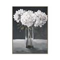 Picture of White Hydrangea jar _GroupedProduct_Rectangle_Portrait_Canvas_Framed_