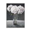 Picture of White Hydrangea jar _GroupedProduct_Rectangle_Portrait_Canvas_Framed_
