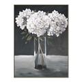 Picture of White Hydrangea jar _GroupedProduct_Rectangle_Portrait_Canvas_Framed_