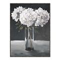 Picture of White Hydrangea jar _GroupedProduct_Rectangle_Portrait_Canvas_Framed_