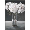 Picture of White Hydrangea jar _GroupedProduct_Rectangle_Portrait_Canvas_Framed_