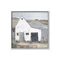 Picture of Barn with fence _GroupedProduct_Square_Canvas_Framed_