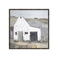 Picture of Barn with fence _GroupedProduct_Square_Canvas_Framed_