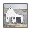 Picture of Barn with fence _GroupedProduct_Square_Canvas_Framed_