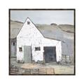 Picture of Barn with fence _GroupedProduct_Square_Canvas_Framed_