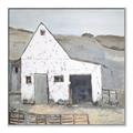Picture of Barn with fence _GroupedProduct_Square_Canvas_Framed_