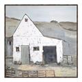 Picture of Barn with fence _GroupedProduct_Square_Canvas_Framed_