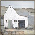 Picture of Barn with fence _GroupedProduct_Square_Canvas_Framed_