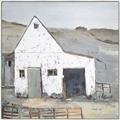 Picture of Barn with fence _GroupedProduct_Square_Canvas_Framed_