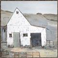 Picture of Barn with fence _GroupedProduct_Square_Canvas_Framed_