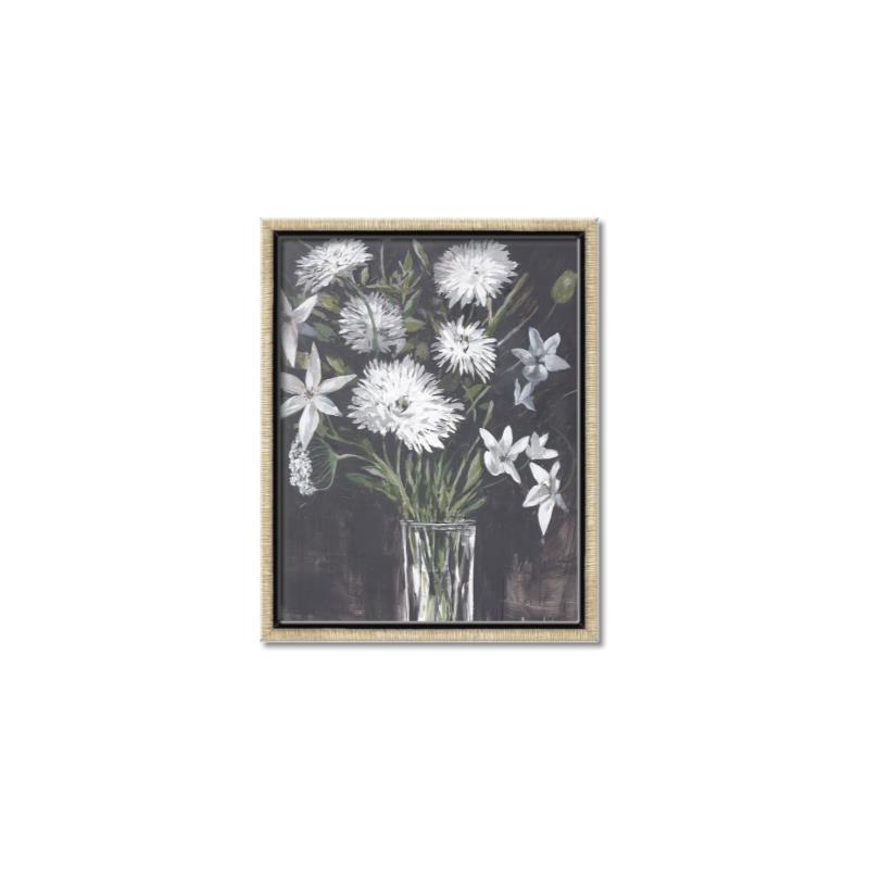 Picture of White Flower Medley _GroupedProduct_Rectangle_Portrait_Canvas_Framed_