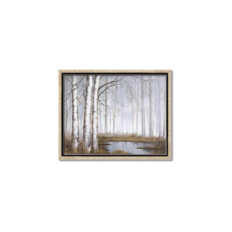 Picture of Foggy Trees _GroupedProduct_Rectangle_Landscape_Canvas_Framed_