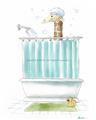 Picture of Shower Time _GroupedProduct_Rectangle_Portrait_Unframed_Print_Only_