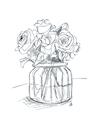 Picture of Drawing Flower V _GroupedProduct_Rectangle_Portrait_Unframed_Print_Only_