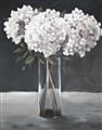 Picture of White Hydrangea jar _GroupedProduct_Rectangle_Portrait_Unframed_Print_Only_