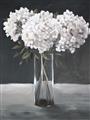 Picture of White Hydrangea jar _GroupedProduct_Rectangle_Portrait_Unframed_Print_Only_