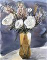 Picture of White Flower In Vase II _GroupedProduct_Rectangle_Portrait_Unframed_Print_Only_