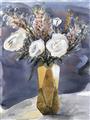 Picture of White Flower In Vase II _GroupedProduct_Rectangle_Portrait_Unframed_Print_Only_