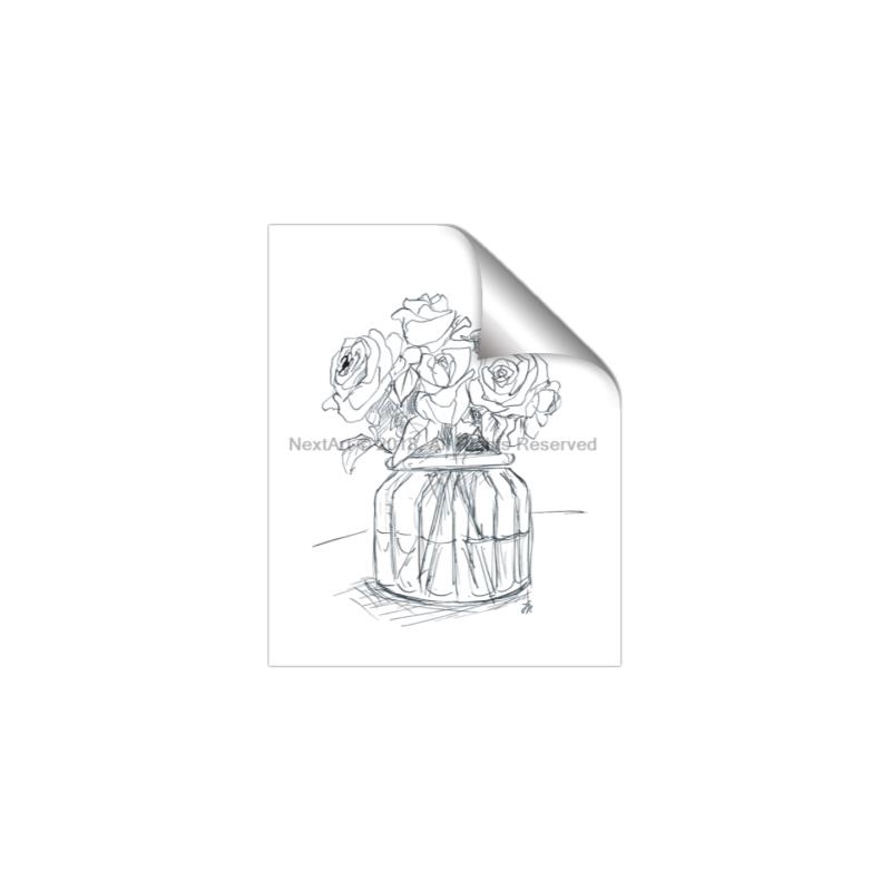 Picture of Drawing Flower V _GroupedProduct_Rectangle_Portrait_Unframed_Print_Only_