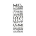 Picture of Life Is Too Short I _GroupedProduct_Panel_Portrait_Unframed_Print_Only_