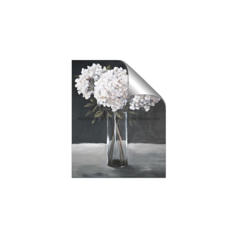 Picture of White Hydrangea jar _GroupedProduct_Rectangle_Portrait_Unframed_Print_Only_