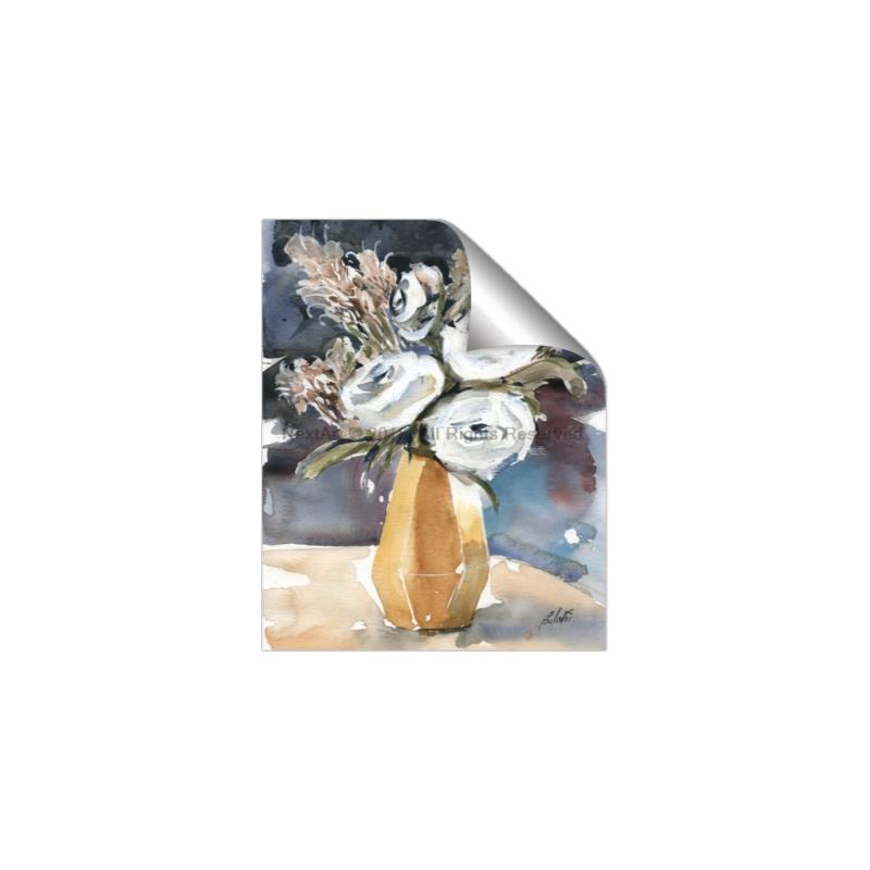 Picture of White Flower In Vase I _GroupedProduct_Rectangle_Portrait_Unframed_Print_Only_