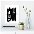 Picture of It is Well black background _GroupedProduct_Rectangle_Portrait_Unframed_Print_Only_