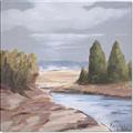 Picture of Small Lake in the Desert _GroupedProduct_Square_Canvas_