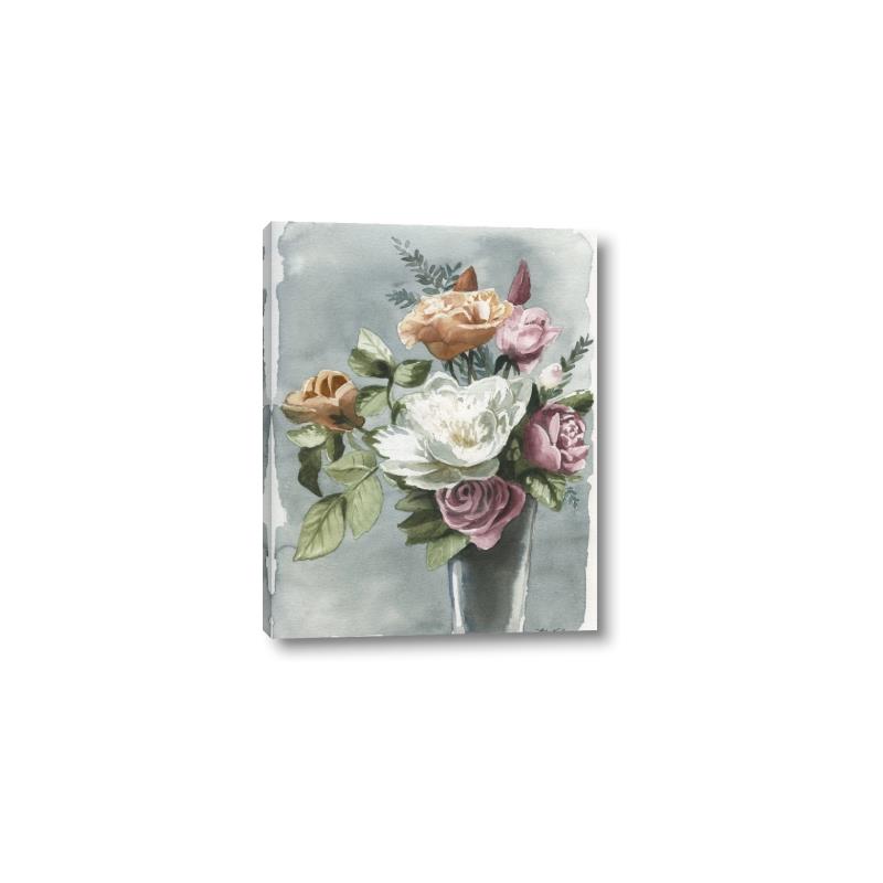 Picture of Coloured flower in pot II _GroupedProduct_Rectangle_Portrait_Canvas_
