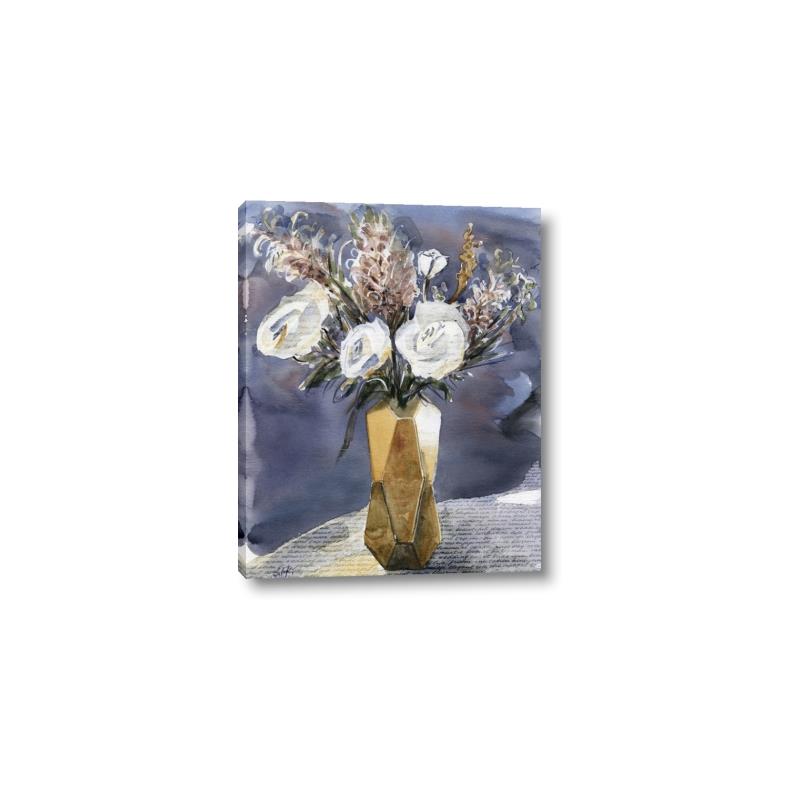 Picture of White Flower in Vase l _GroupedProduct_Rectangle_Portrait_Canvas_