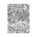 Picture of Detailed Floral Sketch _GroupedProduct_Rectangle_Portrait_Canvas_