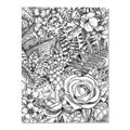 Picture of Detailed Floral Sketch _GroupedProduct_Rectangle_Portrait_Canvas_