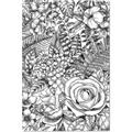 Picture of Detailed Floral Sketch _GroupedProduct_Rectangle_Portrait_Canvas_