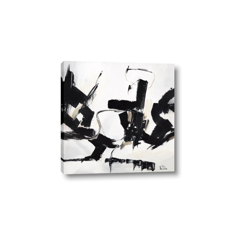 Picture of Black Abstract with Fine Line _GroupedProduct_Square_Canvas_