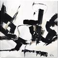 Picture of Black Abstract with Fine Line _GroupedProduct_Square_Canvas_