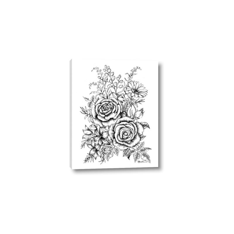 Picture of Sketched Flower I _GroupedProduct_Rectangle_Portrait_Canvas_
