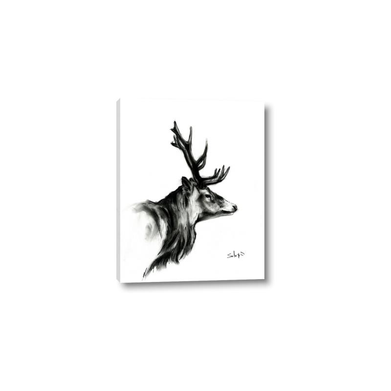 Picture of Sketched Deer side  _GroupedProduct_Rectangle_Portrait_Canvas_
