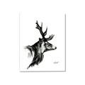 Picture of Sketched Deer side  _GroupedProduct_Rectangle_Portrait_Canvas_