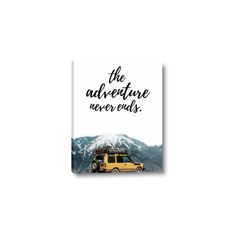 Picture of The Adventure Never Ends _GroupedProduct_Rectangle_Portrait_Photography _GroupedProduct_Rectangle_Portrait_Canvas_