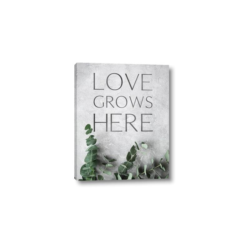Picture of Love grows here _GroupedProduct_Rectangle_Portrait_Canvas_