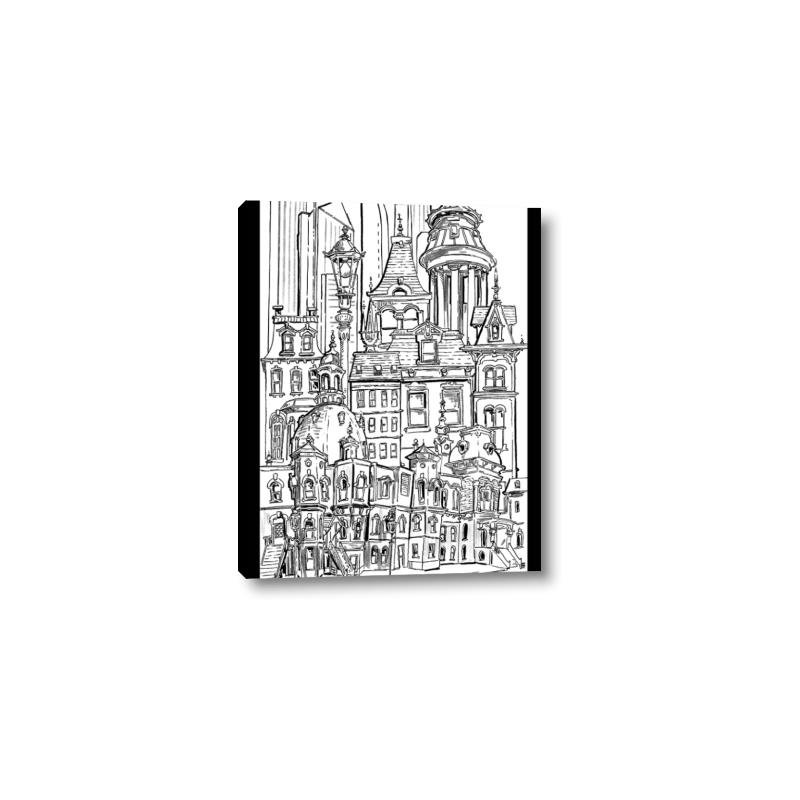 Picture of City Sketch I _GroupedProduct_Rectangle_Portrait_Canvas_