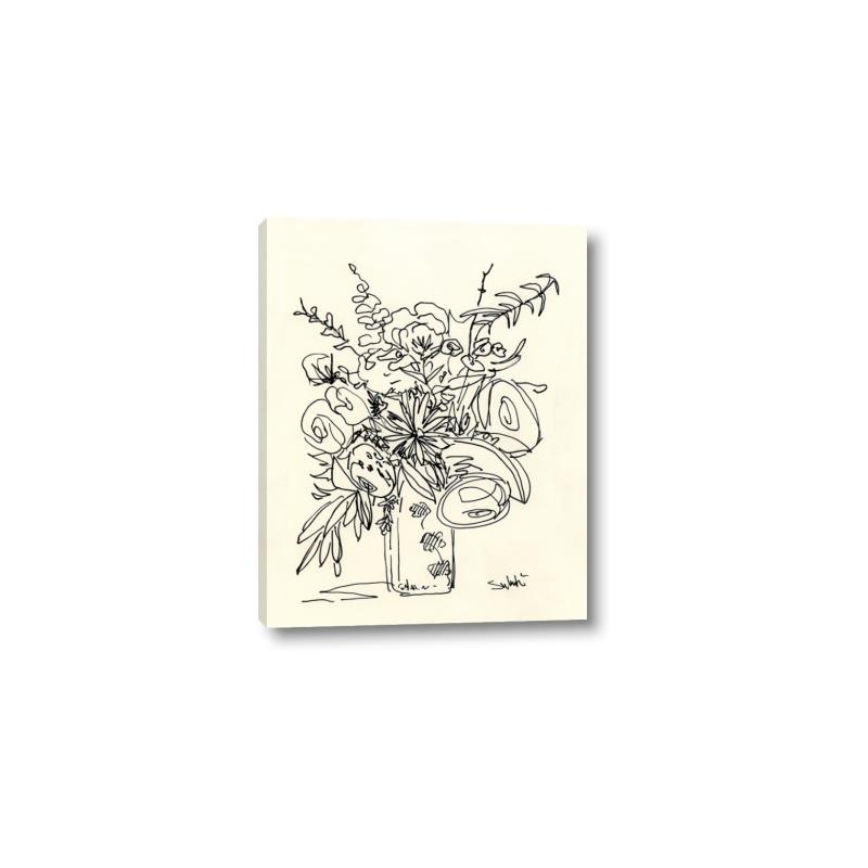 Picture of Drawn Florals III  _GroupedProduct_Rectangle_Portrait_Canvas_