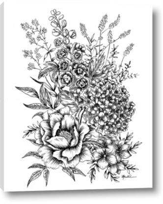 Picture of Sketched Flower II