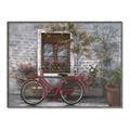 Picture of Red Bike _GroupedProduct_Rectangle_Landscape_Canvas_Framed_